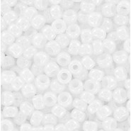 Toho seed beads 8/0 round Opaque-Lustered White - TR-08-121